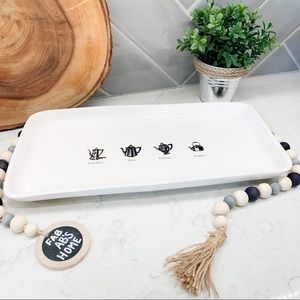 Rae Dunn Coffee Tea Cocoa Cider Platter Tray